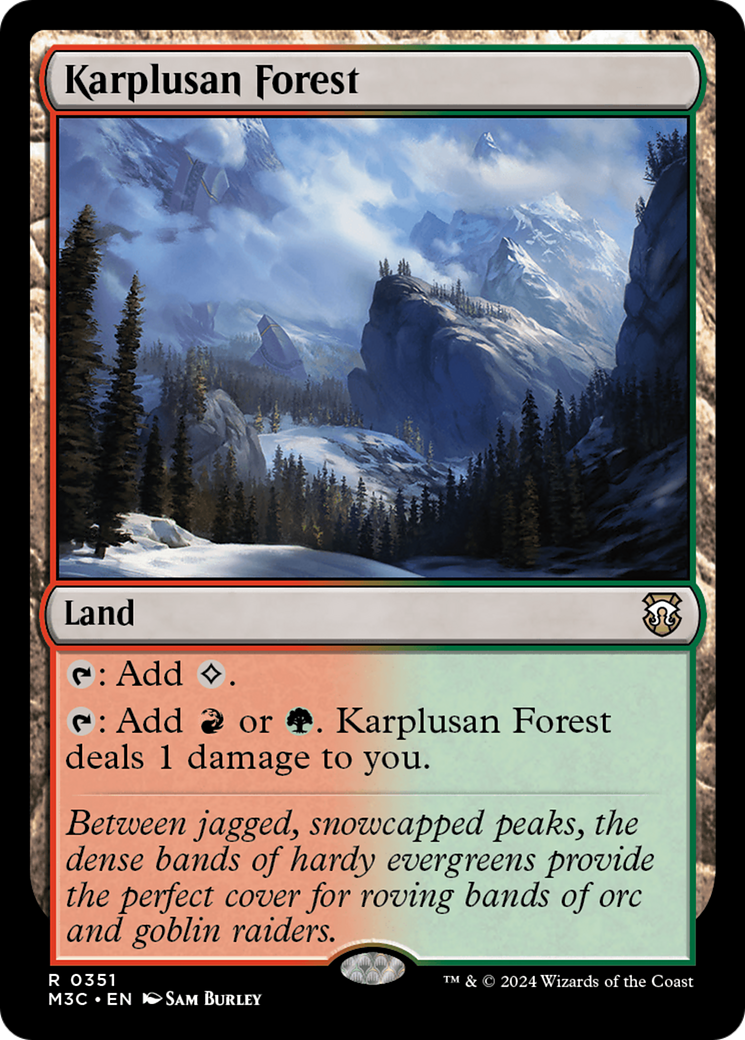 Karplusan Forest (Ripple Foil) [Modern Horizons 3 Commander] | Anubis Games and Hobby