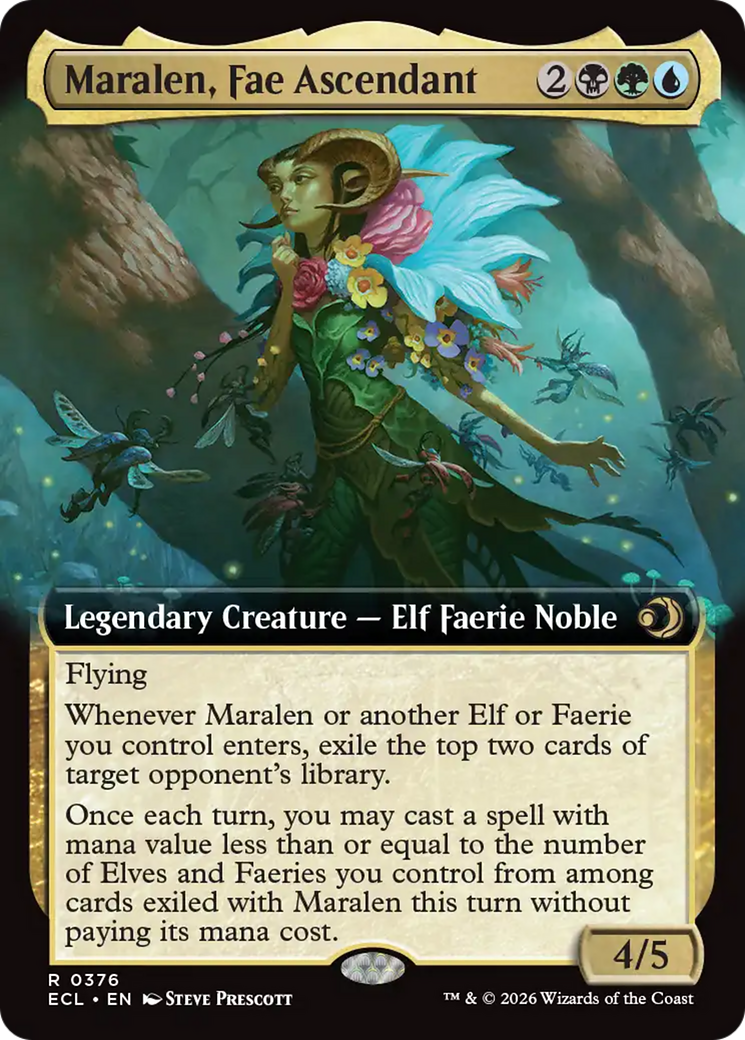 Maralen, Fae Ascendant (Extended Art) [Lorwyn Eclipsed] | Anubis Games and Hobby
