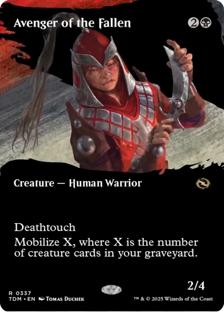 Avenger of the Fallen (Borderless) [Tarkir: Dragonstorm] | Anubis Games and Hobby