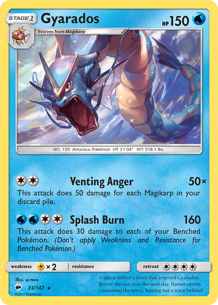 Gyarados (33/147) [Sun & Moon: Burning Shadows] | Anubis Games and Hobby
