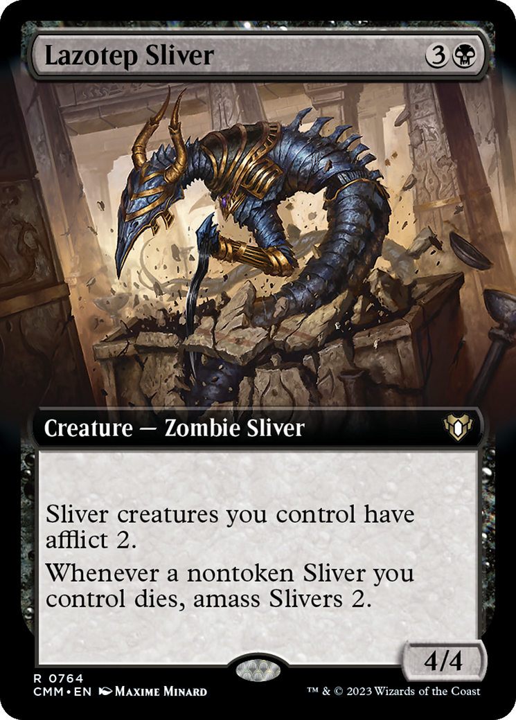 Lazotep Sliver (Extended Art) [Commander Masters] | Anubis Games and Hobby