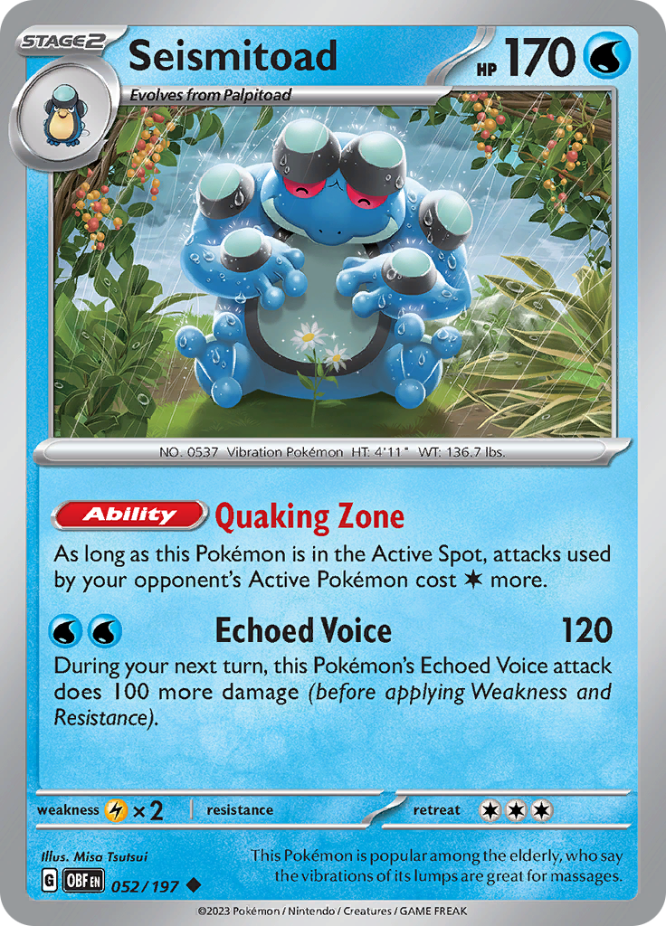 Seismitoad (052/197) [Scarlet & Violet: Obsidian Flames] | Anubis Games and Hobby