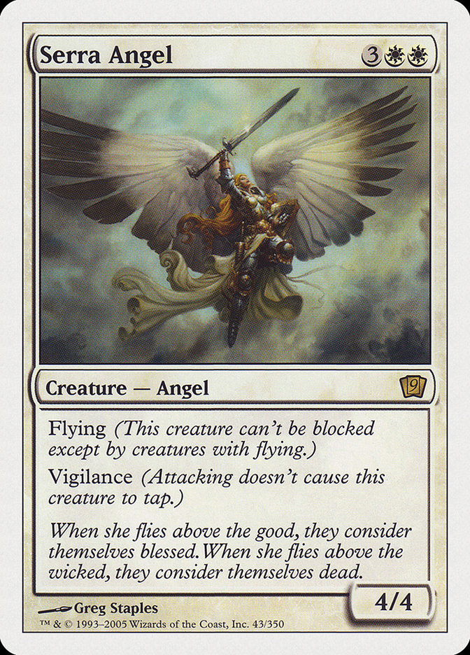 Serra Angel (9th Edition) [Oversize Cards] | Anubis Games and Hobby