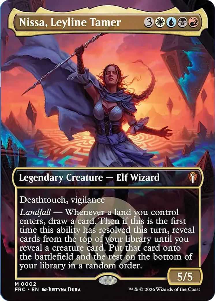 Nissa, Leyline Tamer (Borderless) [Reality Fracture Commander] | Anubis Games and Hobby