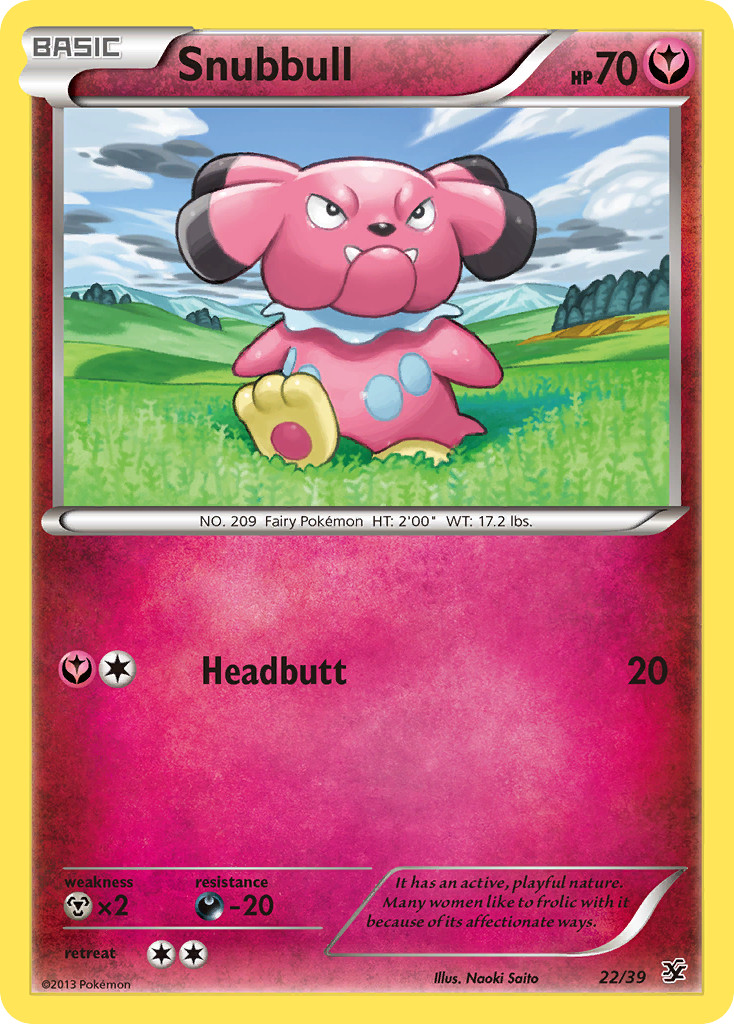 Snubbull (22/39) [XY: Kalos Starter Set] | Anubis Games and Hobby