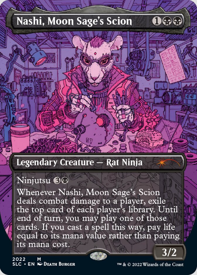 Nashi, Moon Sage's Scion (Borderless) [Secret Lair Countdown Kit] | Anubis Games and Hobby