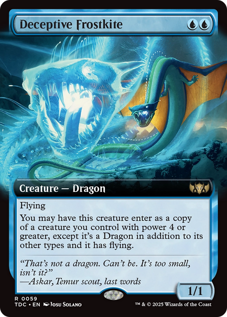 Deceptive Frostkite (Extended Art) [Tarkir: Dragonstorm Commander] | Anubis Games and Hobby