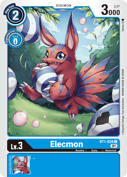 Elecmon [BT1-028] (Alternative Art) [Starter Deck: Ulforce Veedramon] | Anubis Games and Hobby