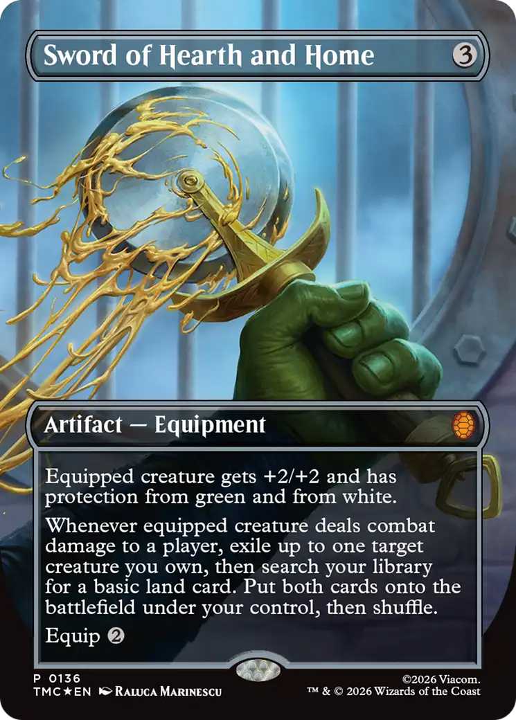 Sword of Hearth and Home (Borderless) [Teenage Mutant Ninja Turtles Promos] | Anubis Games and Hobby
