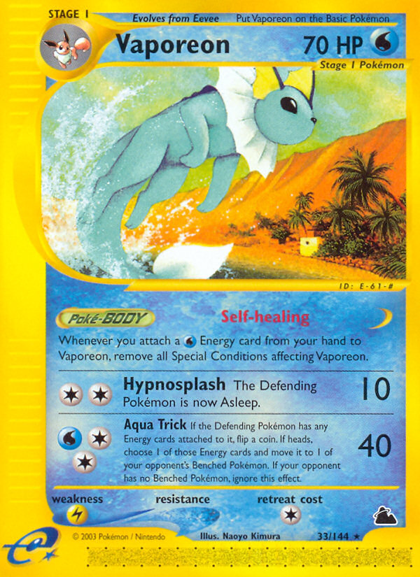 Vaporeon (33/144) [Skyridge] | Anubis Games and Hobby