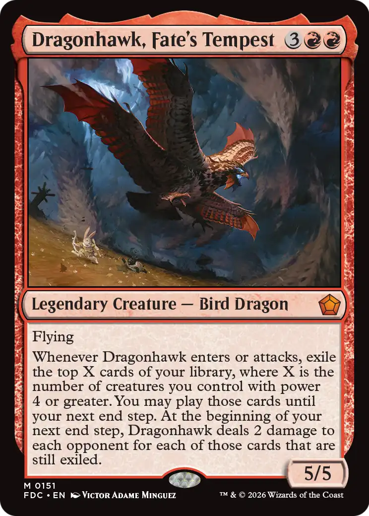 Dragonhawk, Fate's Tempest [Foundations Commander] | Anubis Games and Hobby