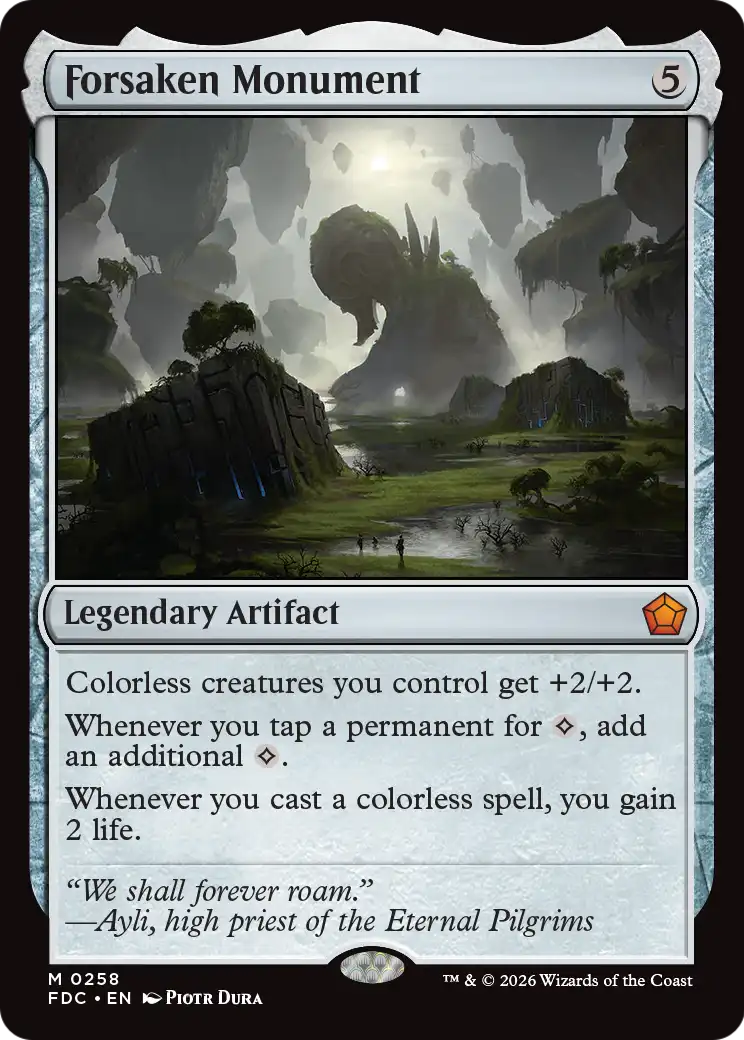 Forsaken Monument [Foundations Commander] | Anubis Games and Hobby
