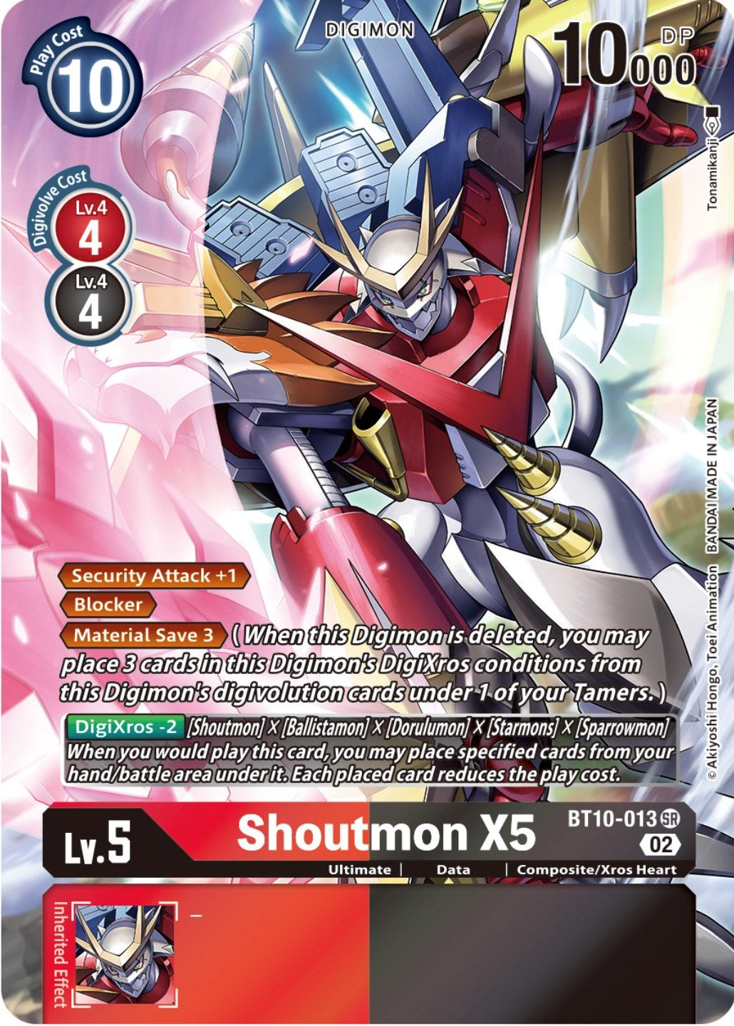 Shoutmon X5 [BT10-013] (Alternate Art) [Xros Encounter] | Anubis Games and Hobby