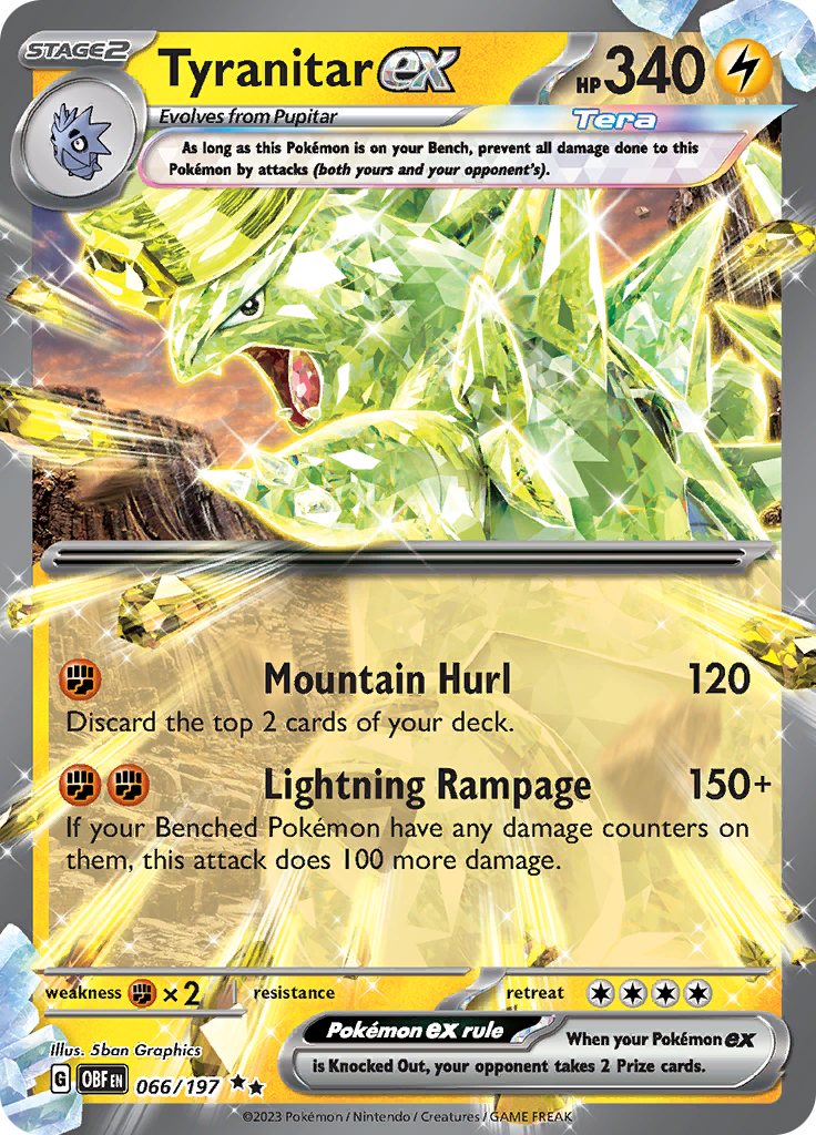 Tyranitar ex (066/197) [Scarlet & Violet: Obsidian Flames] | Anubis Games and Hobby