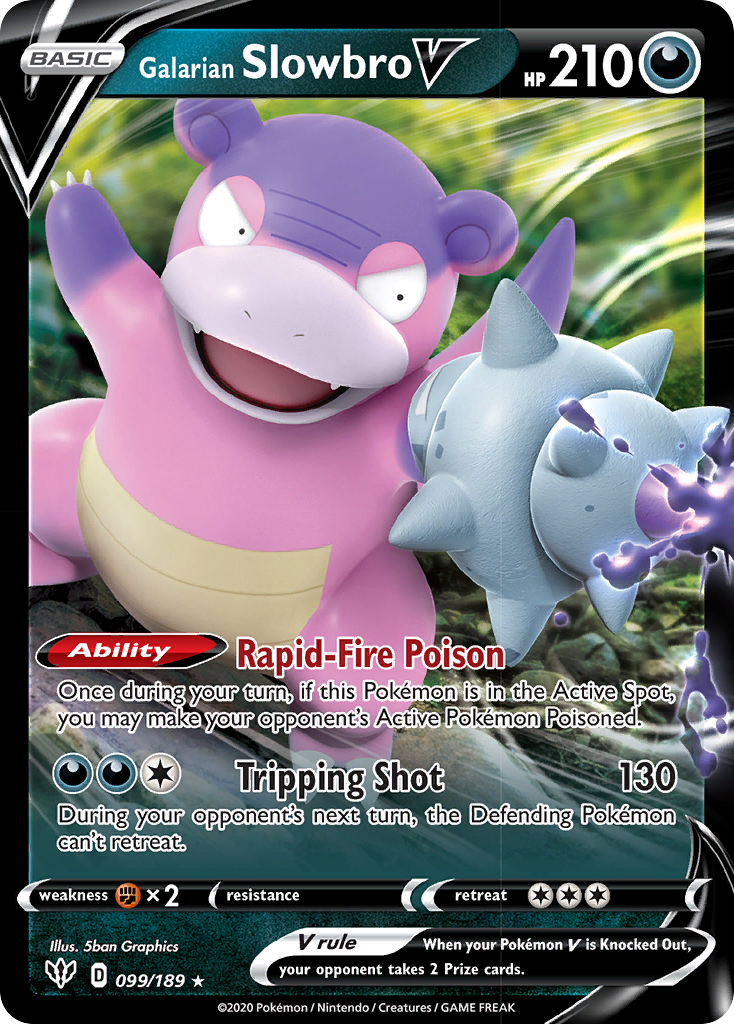 Galarian Slowbro V (099/189) [Sword & Shield: Darkness Ablaze] | Anubis Games and Hobby