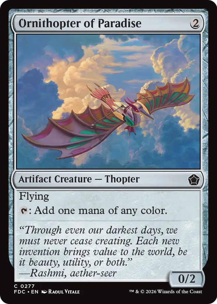 Ornithopter of Paradise [Foundations Commander] | Anubis Games and Hobby