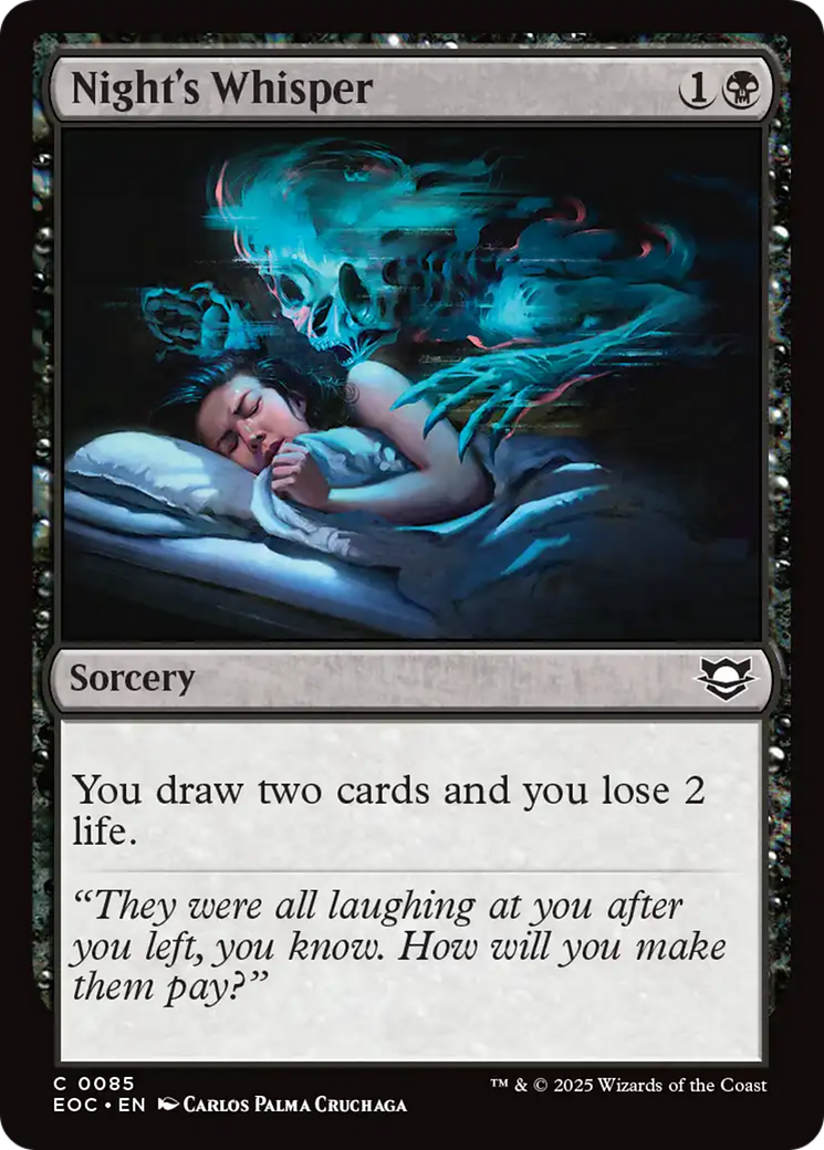 Night's Whisper [Edge of Eternities Commander] | Anubis Games and Hobby