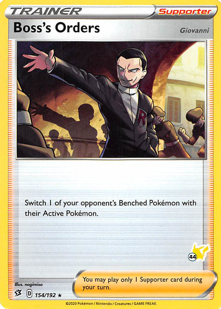Boss's Orders (154/192) (Pikachu Stamp #44) [Battle Academy 2022] | Anubis Games and Hobby