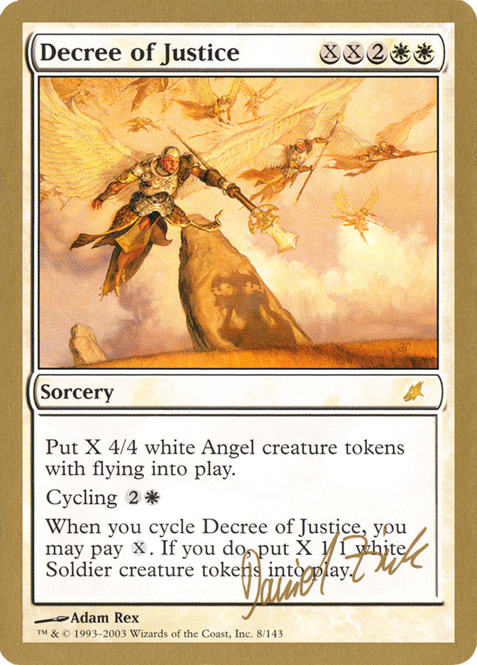 Decree of Justice (Daniel Zink) [World Championship Decks 2003] | Anubis Games and Hobby