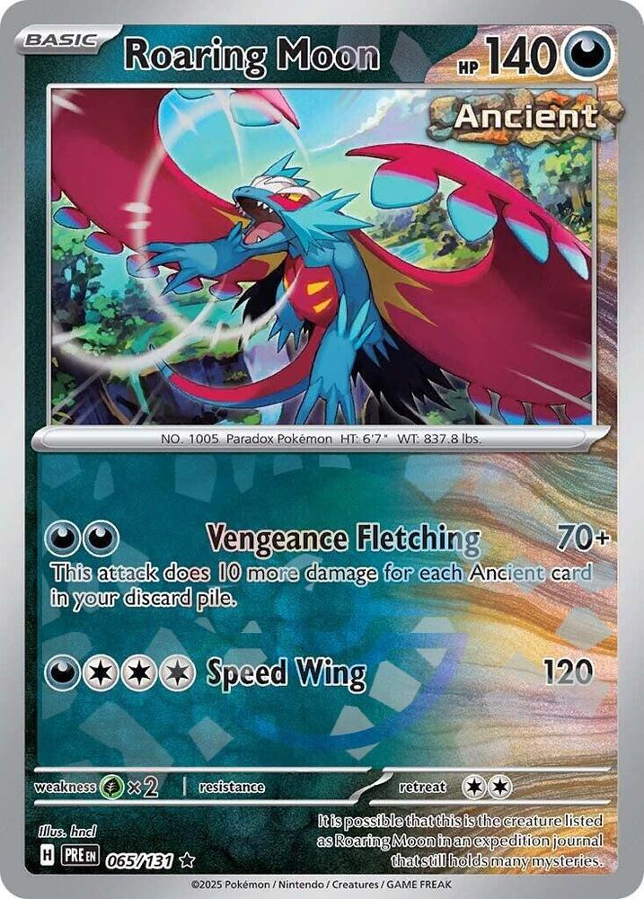 Roaring Moon (065/131) (Poke Ball Pattern) [Scarlet & Violet: Prismatic Evolutions] | Anubis Games and Hobby