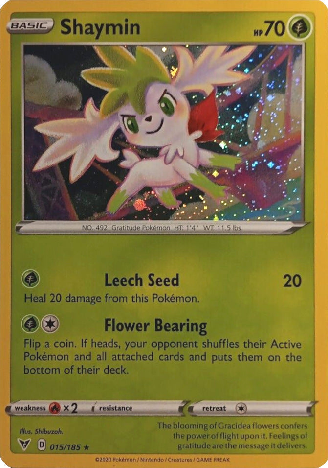 Shaymin (015/185) (Cosmos Holo) [Sword & Shield: Vivid Voltage] | Anubis Games and Hobby