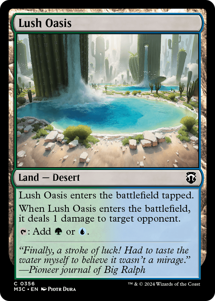 Lush Oasis (Ripple Foil) [Modern Horizons 3 Commander] | Anubis Games and Hobby