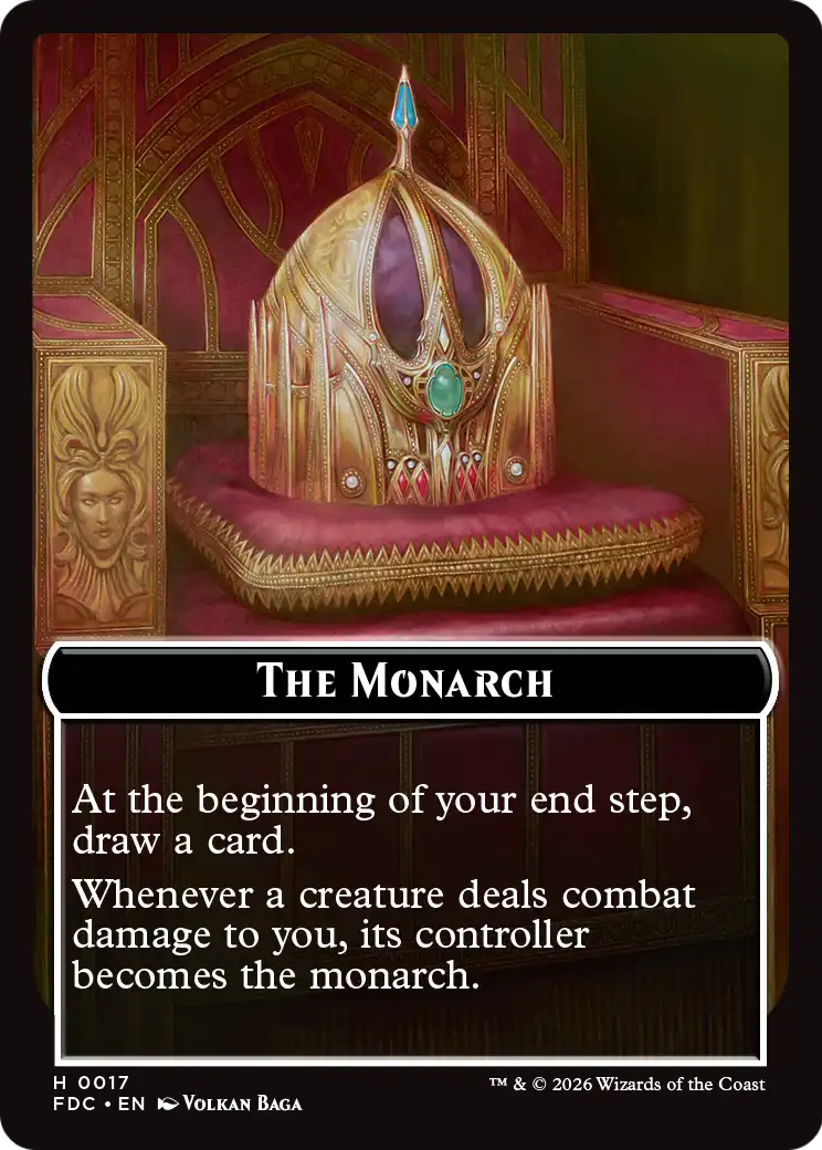 Treasure // The Monarch Double-Sided Token [Foundations Commander Tokens] | Anubis Games and Hobby