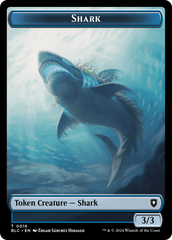 Elemental // Shark Double-Sided Token [Bloomburrow Commander Tokens] | Anubis Games and Hobby