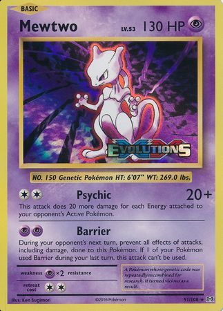 Mewtwo (51/108) (XY Evolutions Prerelease) [XY: Black Star Promos] | Anubis Games and Hobby