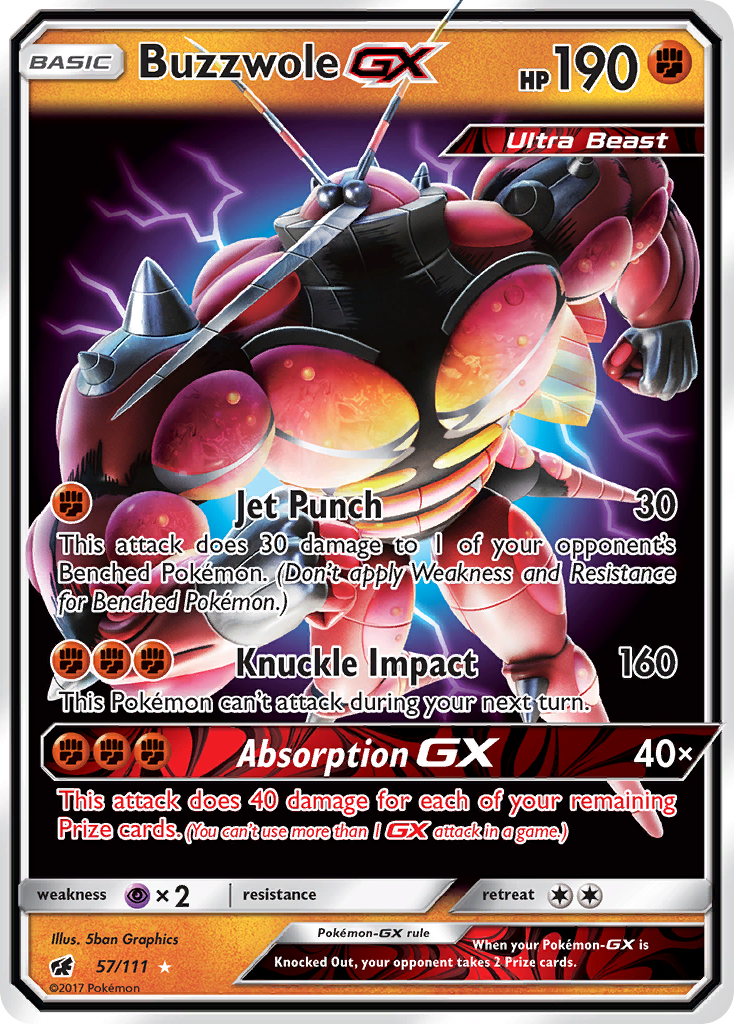 Buzzwole GX (57/111) [Sun & Moon: Crimson Invasion] | Anubis Games and Hobby