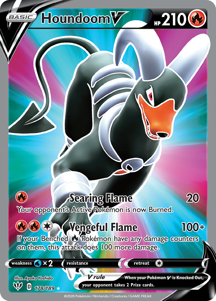 Houndoom V (178/189) [Sword & Shield: Darkness Ablaze] | Anubis Games and Hobby