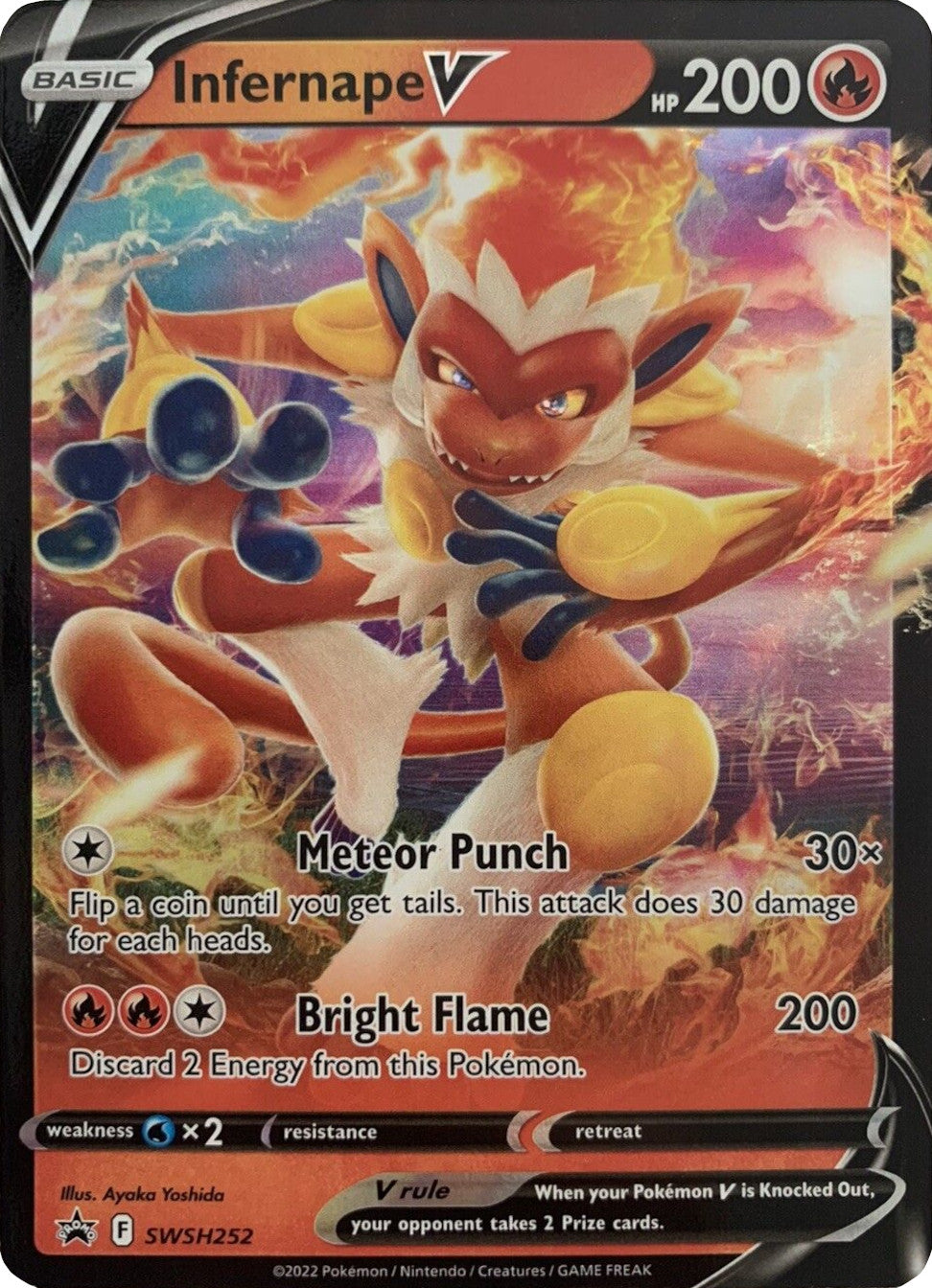 Infernape V (SWSH252) [Sword & Shield: Black Star Promos] | Anubis Games and Hobby