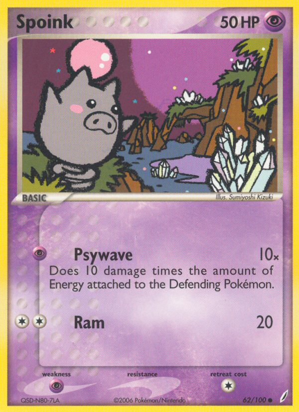 Spoink (62/100) [EX: Crystal Guardians] | Anubis Games and Hobby