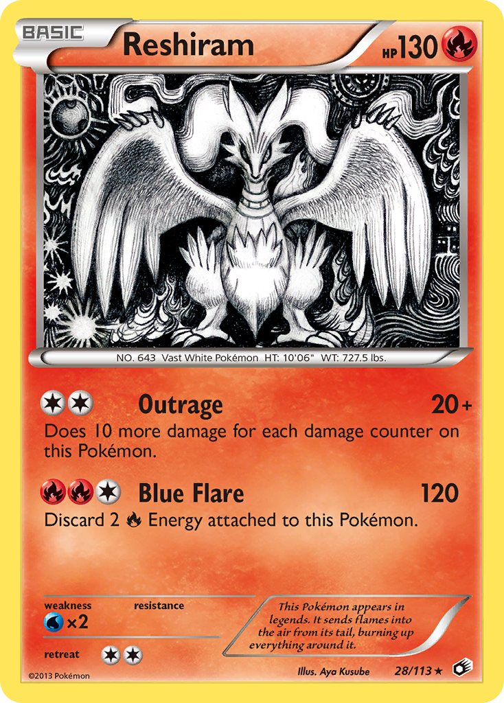 Reshiram (28/113) [Black & White: Legendary Treasures] | Anubis Games and Hobby