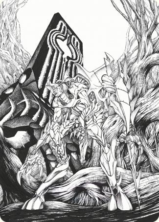 Lukka, Bound to Ruin Art Card [Phyrexia: All Will Be One Art Series] | Anubis Games and Hobby