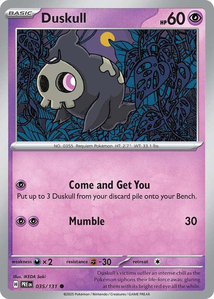Duskull (035/131) [Scarlet & Violet: Prismatic Evolutions] | Anubis Games and Hobby
