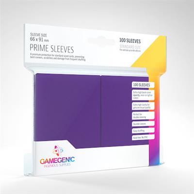 Gamegenic Prime Sleeves Purple (66x91) | Anubis Games and Hobby