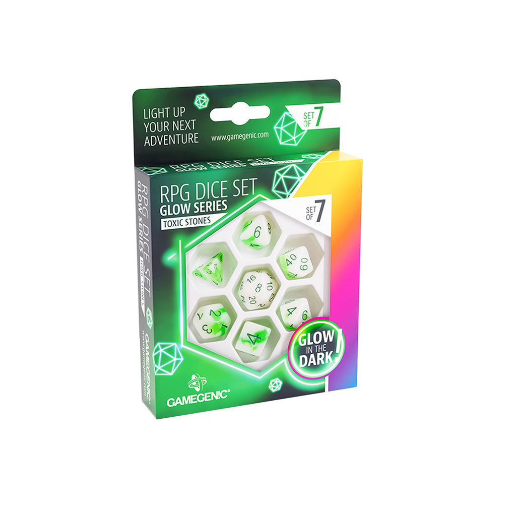 RPG Dice Set - Glow Series: Toxic Stones | Anubis Games and Hobby