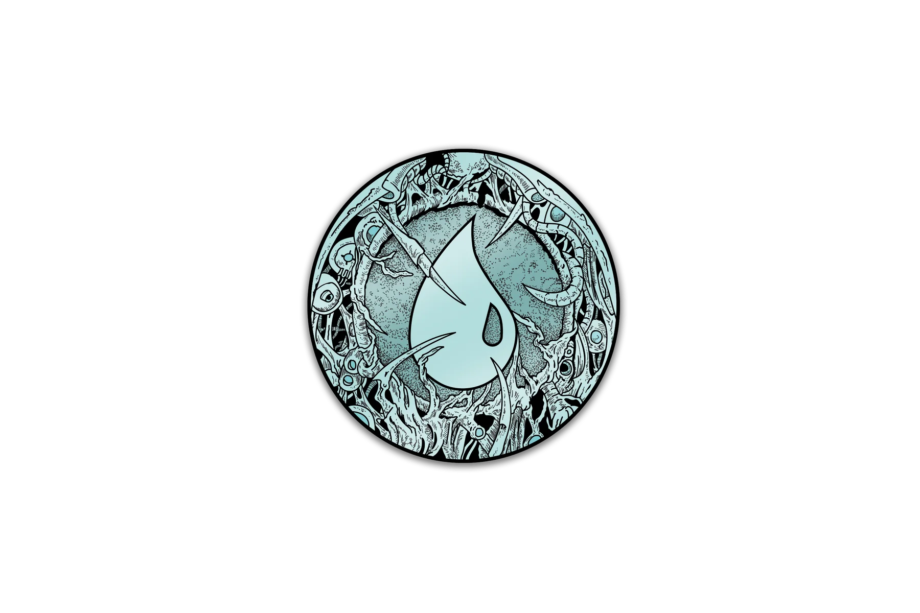 Pinfinity AR Pin - Infected Mana Symbol - Island | Anubis Games and Hobby