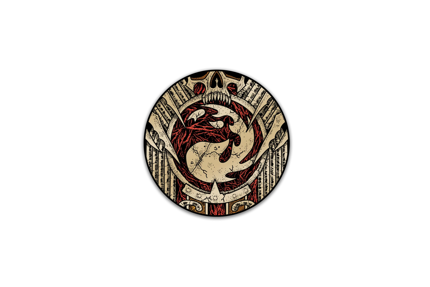Pinfinity AR Pin - Infected Mana Symbol - Mountain | Anubis Games and Hobby