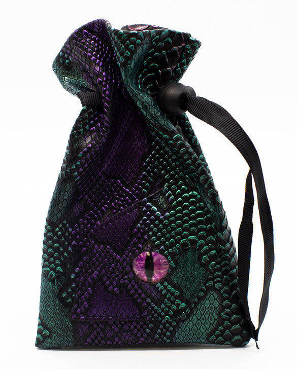 Dragon Eye Dice Bag - Spectral - Green & Purple | Anubis Games and Hobby