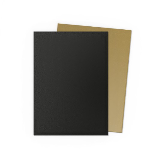 DS Dual Matte Sleeves 100ct - Black & Gold | Anubis Games and Hobby