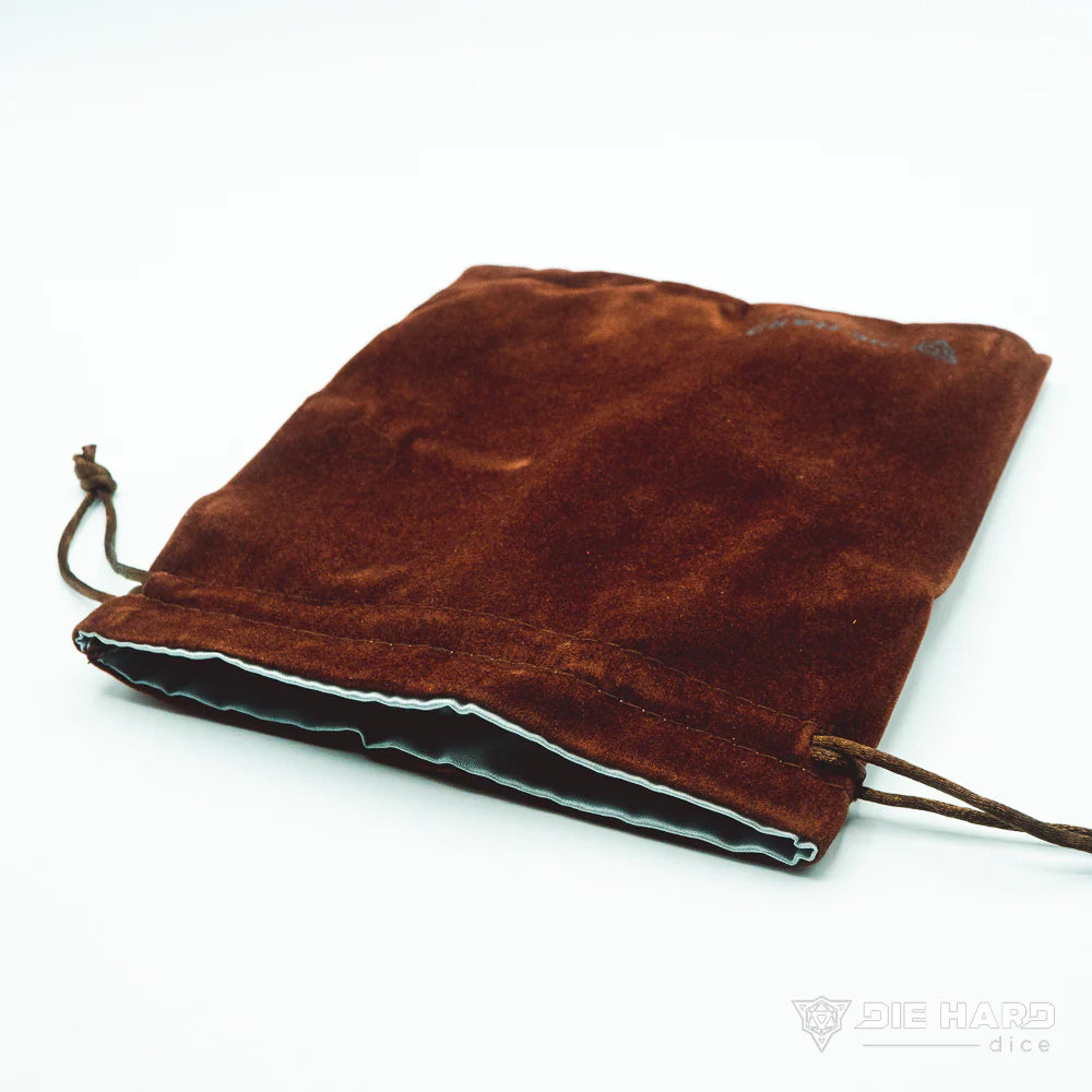Velvet Dice Bag - Medium Brown | Anubis Games and Hobby