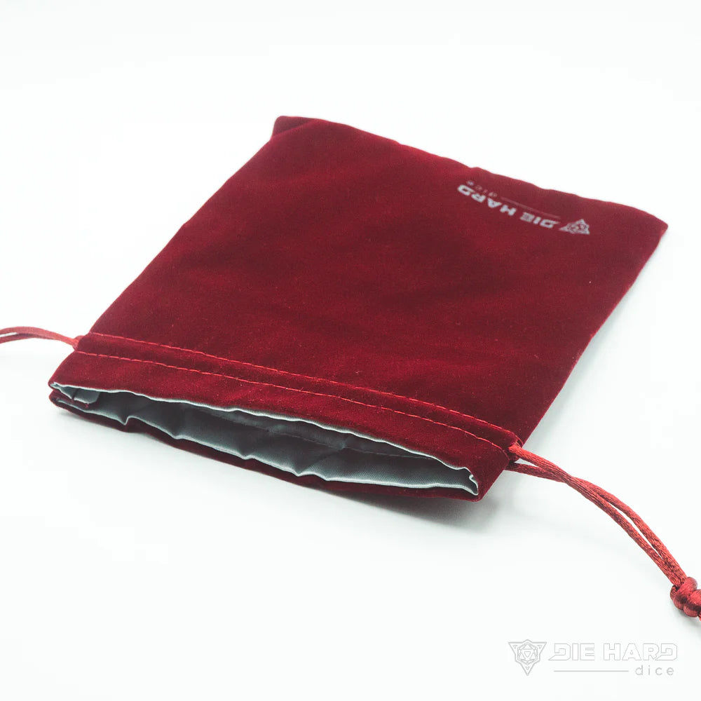 Velvet Dice Bag - Medium Crimson Red | Anubis Games and Hobby