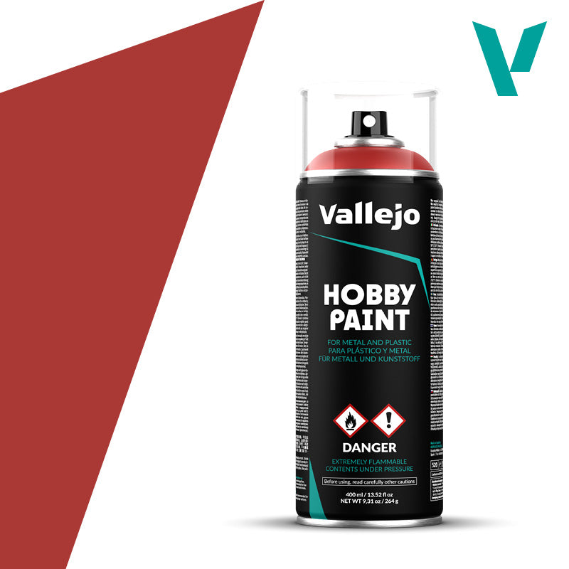 Scarlet Red Vallejo Spray (400ml) | Anubis Games and Hobby