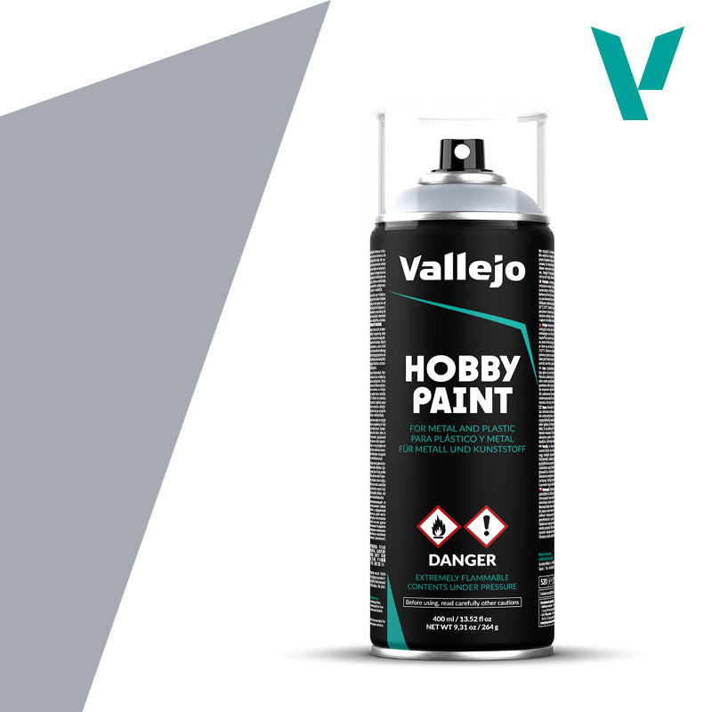 Silver Vallejo Spray (400ml) | Anubis Games and Hobby