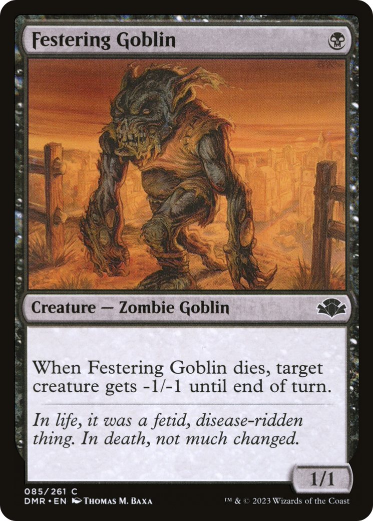 Festering Goblin [Dominaria Remastered] | Anubis Games and Hobby