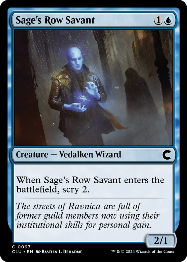 Sage's Row Savant [Ravnica: Clue Edition] | Anubis Games and Hobby