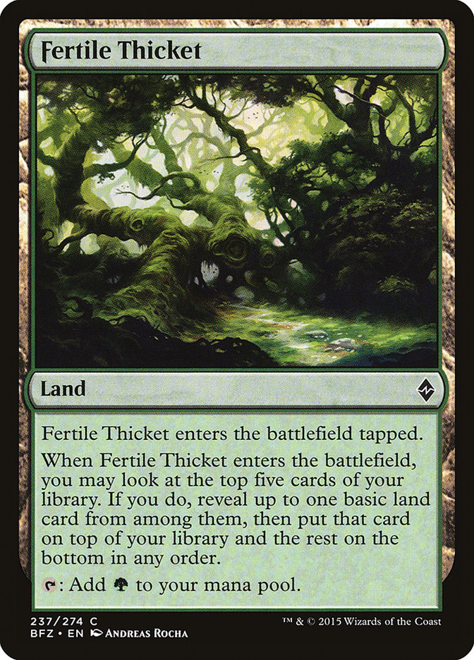 Fertile Thicket [Battle for Zendikar] | Anubis Games and Hobby