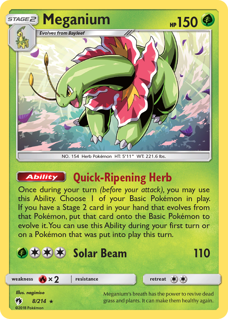 Meganium (8/214) [Sun & Moon: Lost Thunder] | Anubis Games and Hobby